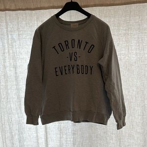 athletic grey 'toronto vs everybody' pullover